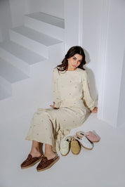 Woven Raffia Espadrille Mules-Cafe