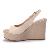 Vallora Wedges Heels - Beige