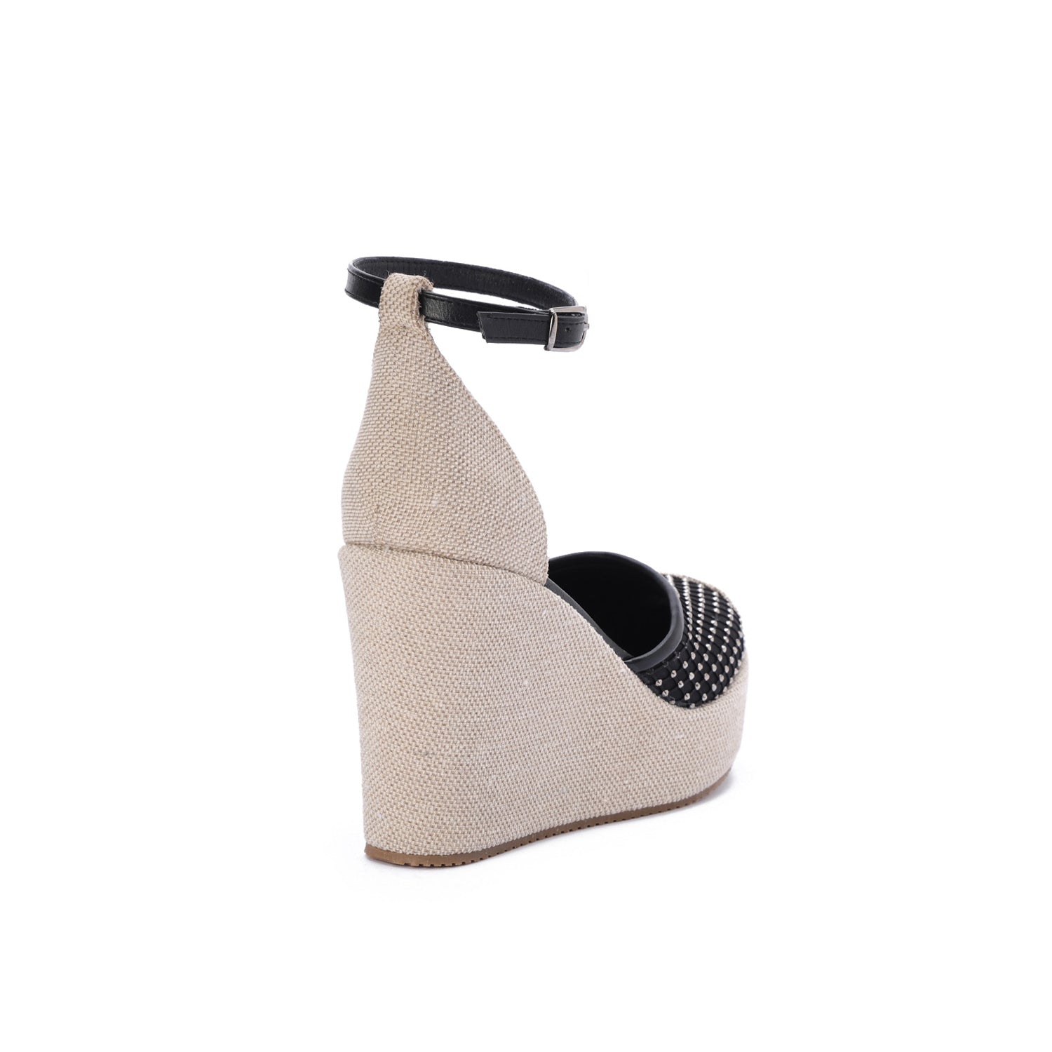 Wedge Strap Heels - Black