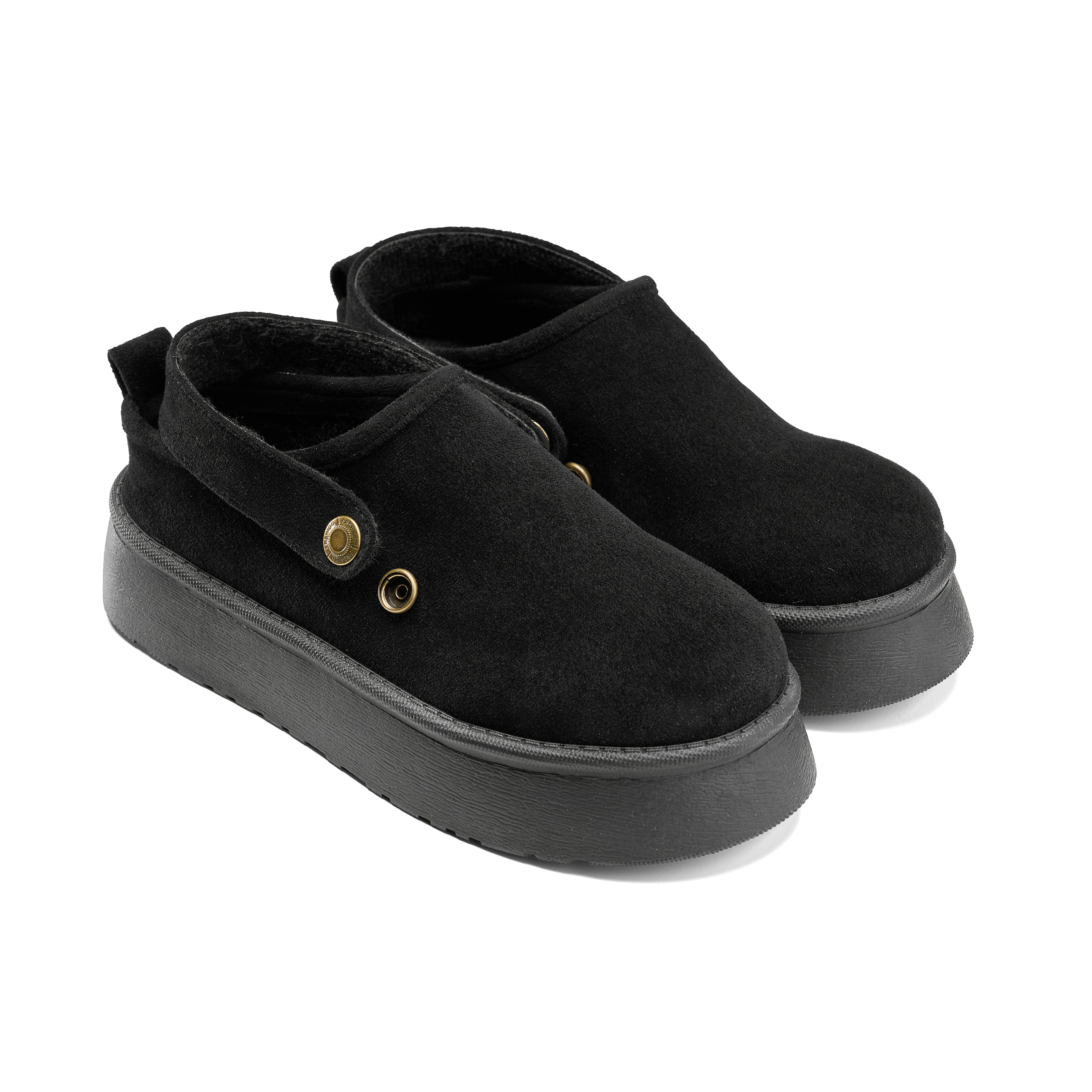 Chunky Sole High-Cut Clogs - Black