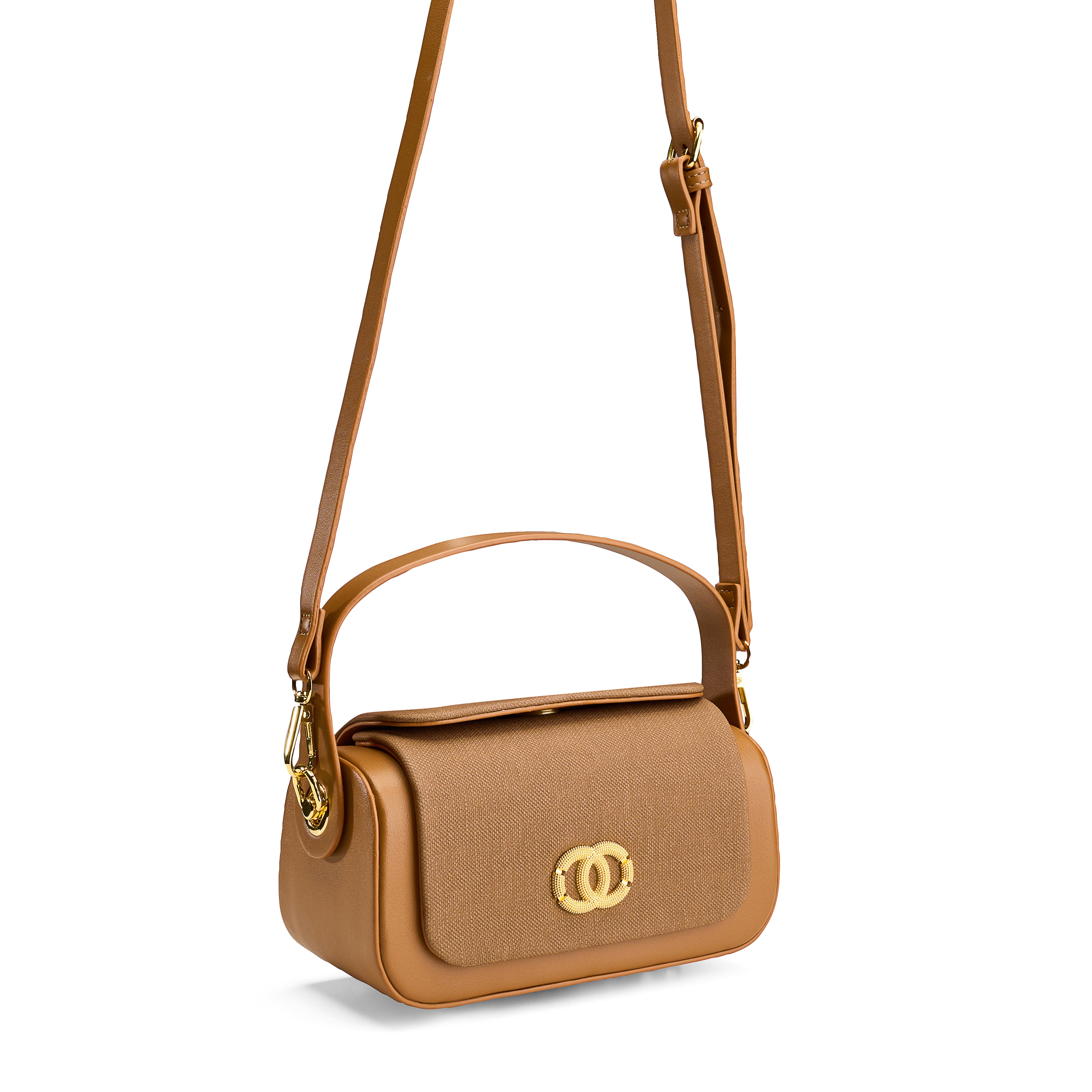 Dual-Texture Flap-Over Bag - havan
