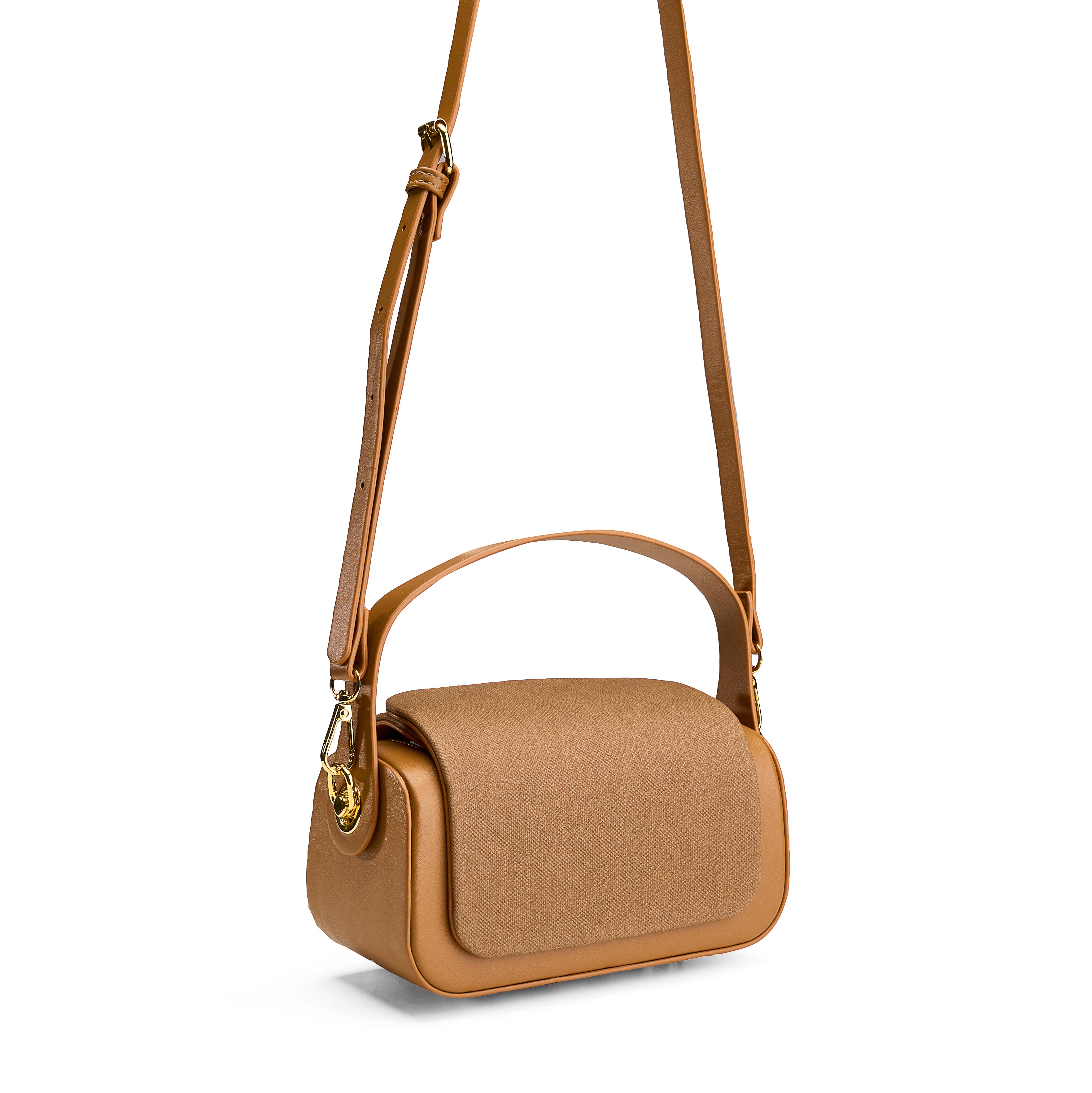 Dual-Texture Flap-Over Bag - havan