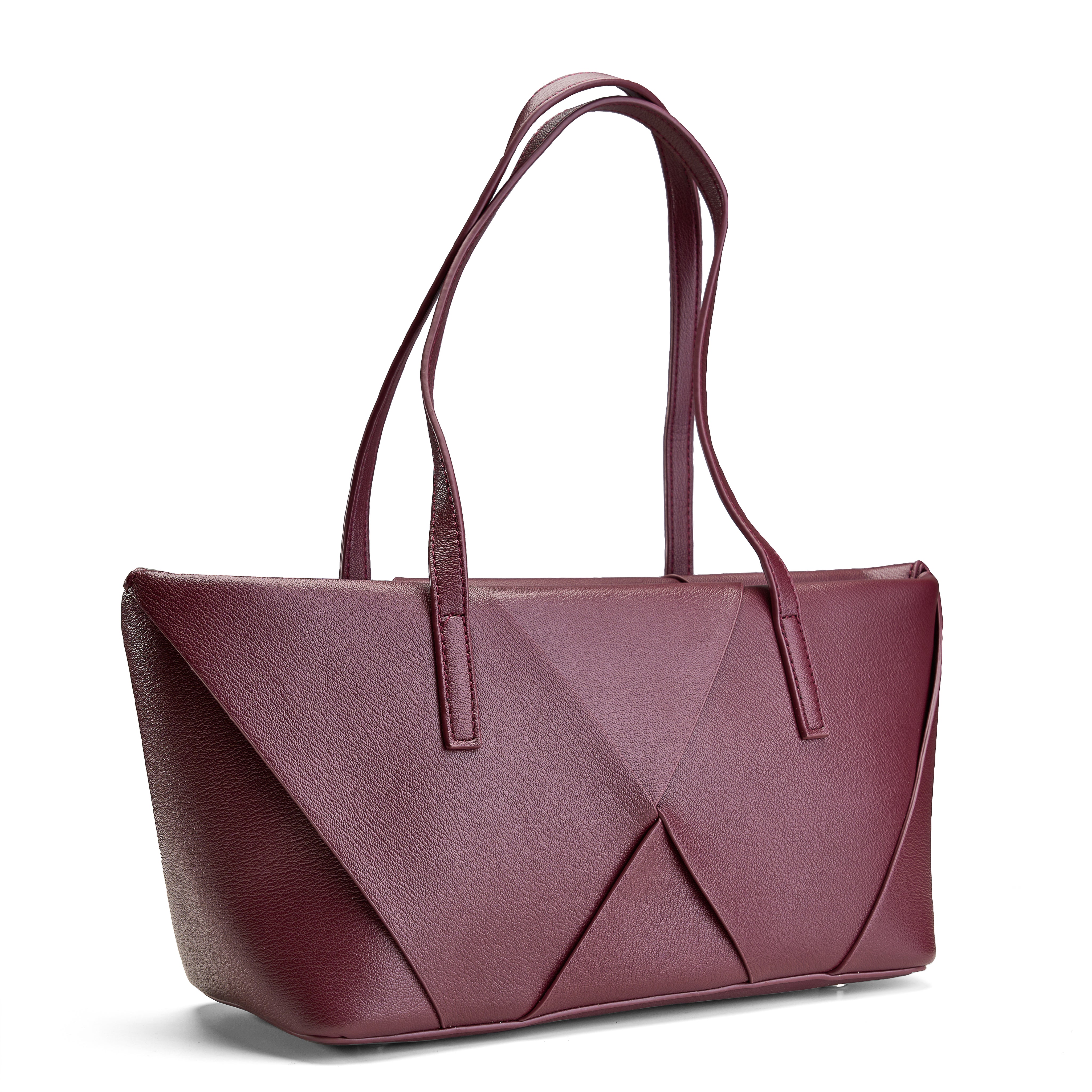 Architectural Wrap Shoulder Bag - maroon