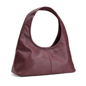 Soft Finish Half-Moon Bag - Maroon