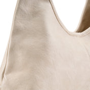 Soft Finish Half-Moon Bag - Beige
