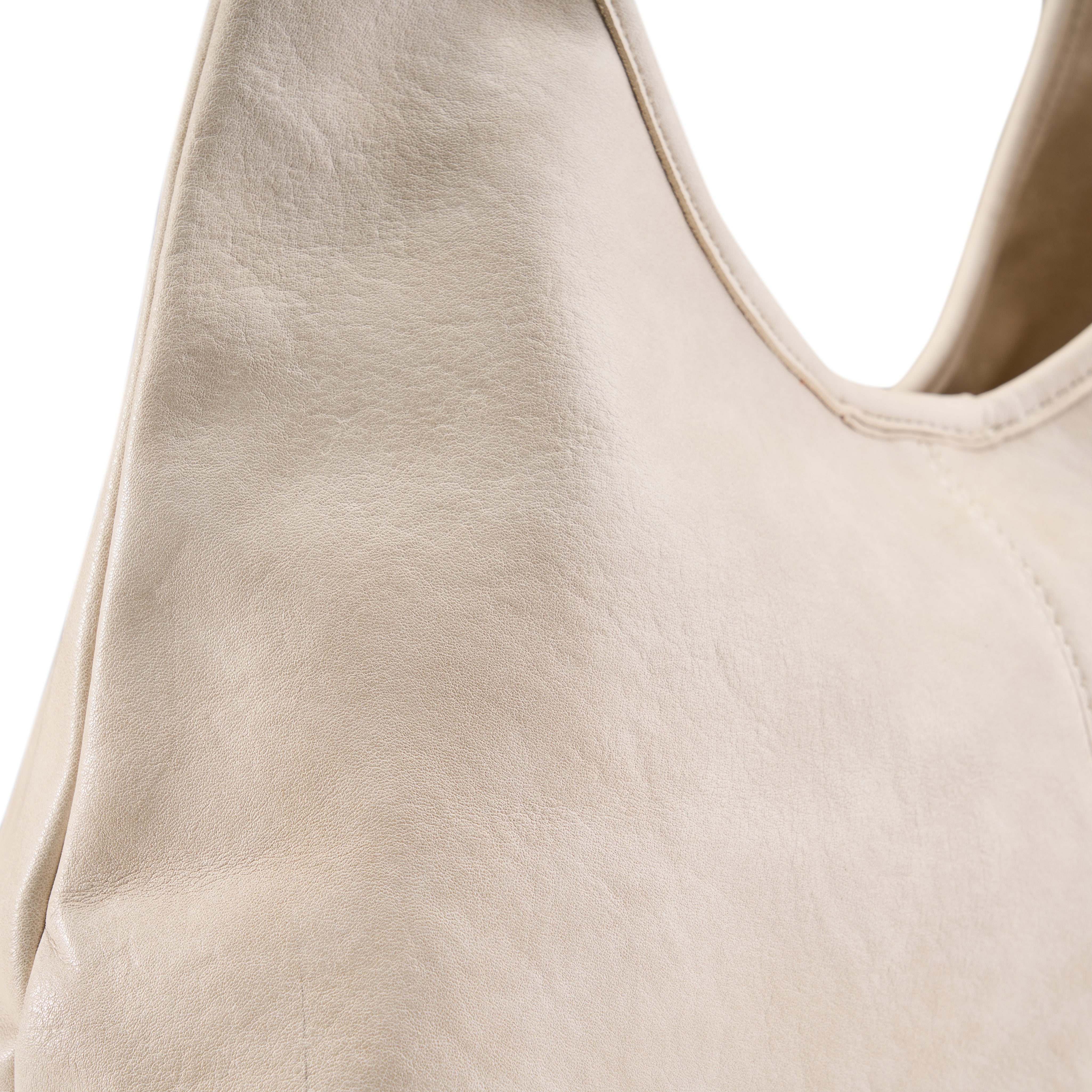 Soft Finish Half-Moon Bag - Beige