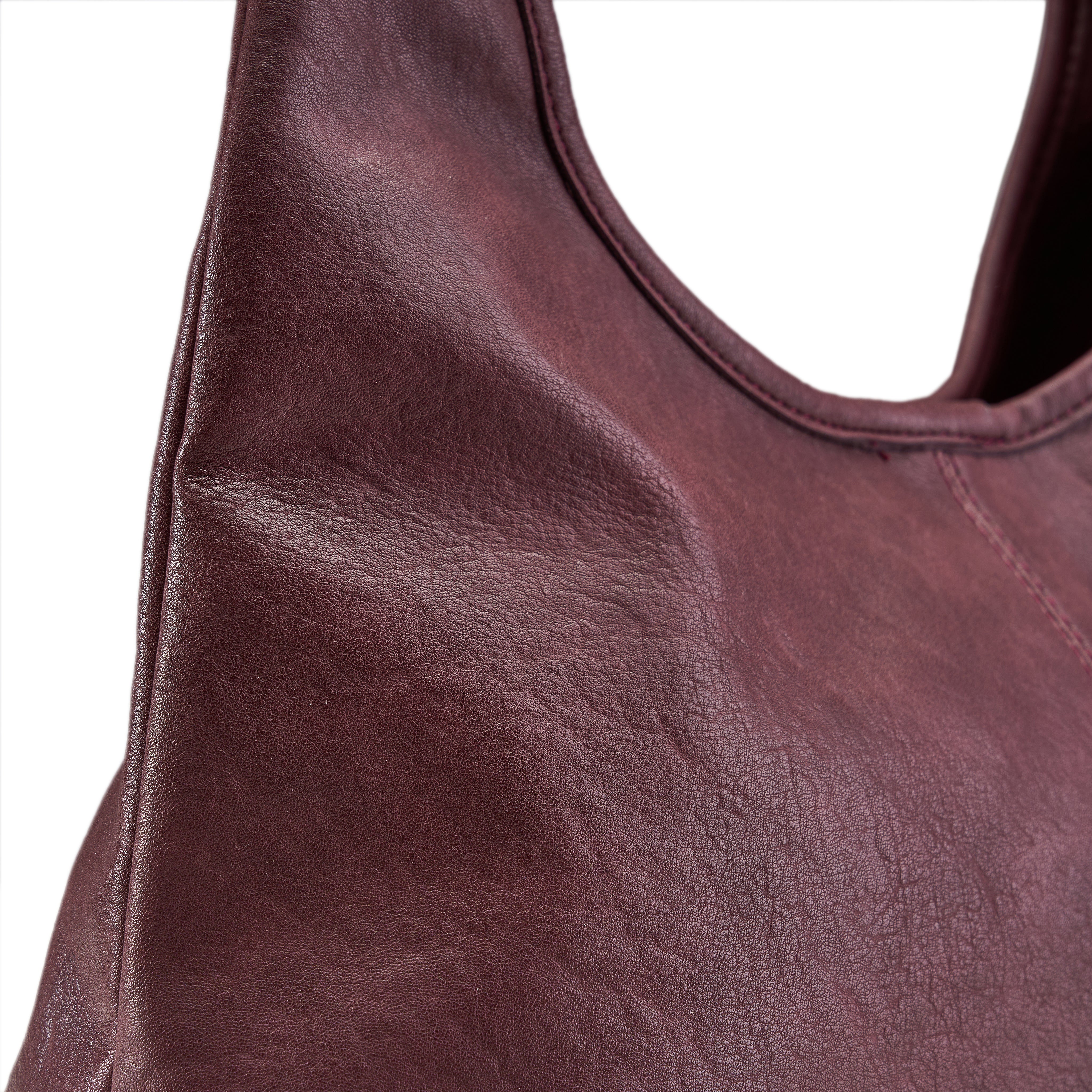 Soft Finish Half-Moon Bag - Maroon