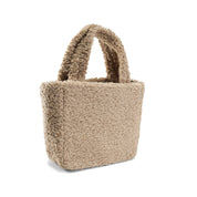 Warmth in Style: Sherpa Tote Bag - Cafe