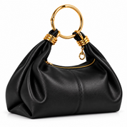Aurelia Ring Handle Bag – Black
