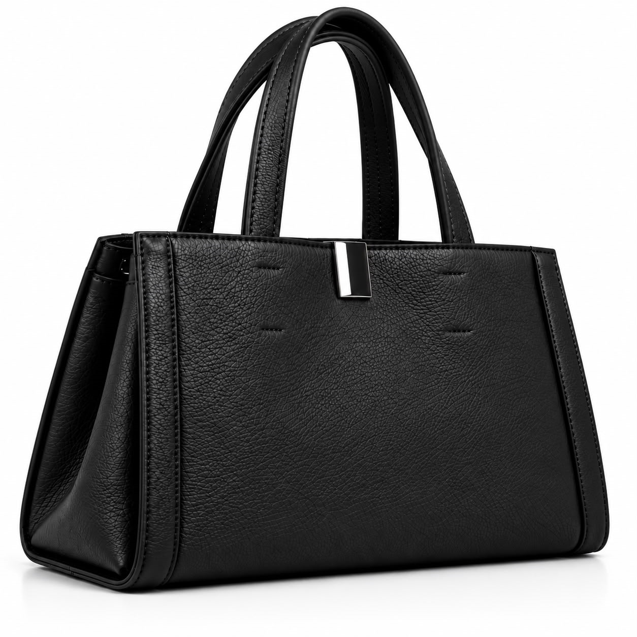 Elise Structured Tote Bag – Black