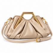 Valentina Pleated Handbag – Cafe