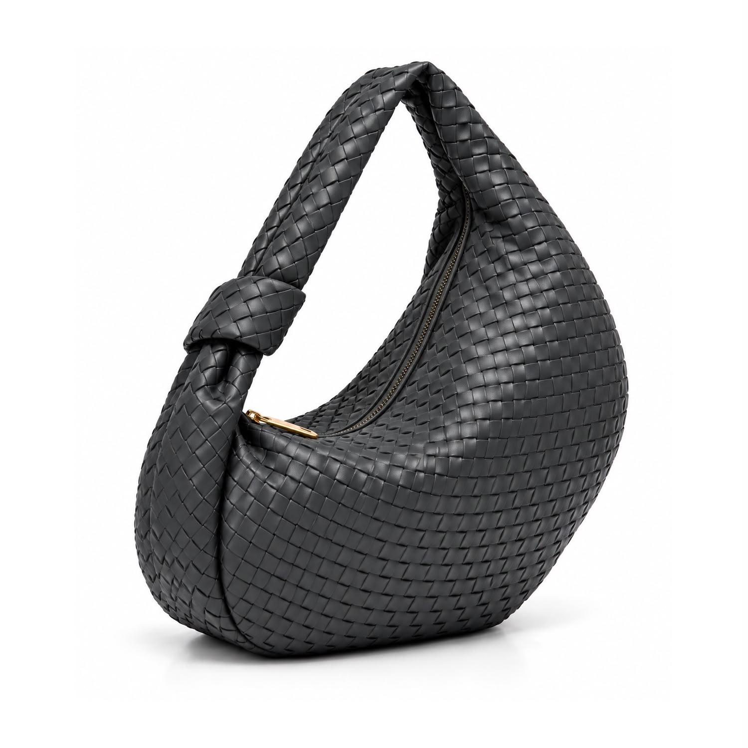 Naya Woven Hobo Bag – Dark Gray