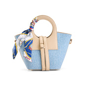 Circular Top Handle Bag - Cafe