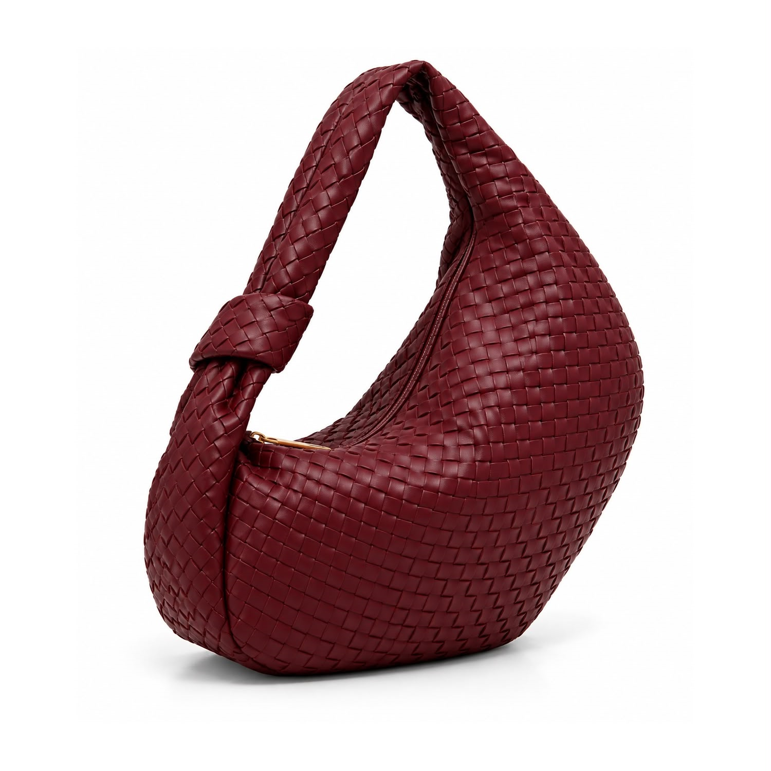 Naya Woven Hobo Bag – Burgundy