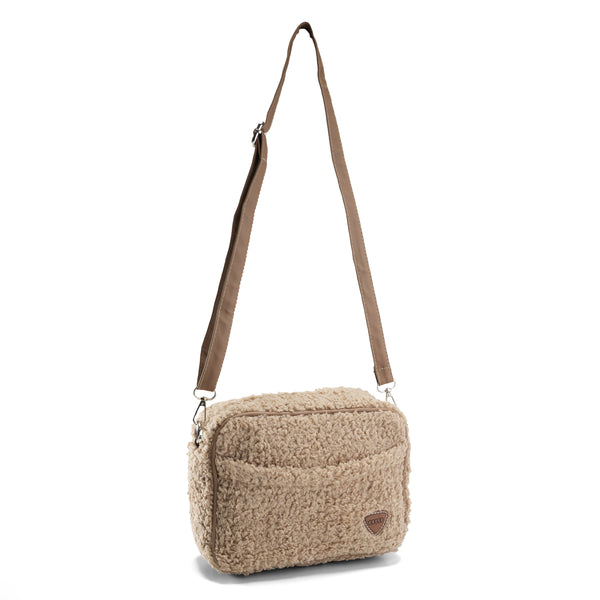 Cozy Luxe: Faux Fur Carry-All Bag - Cafe