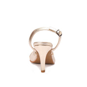 Mid-Heel Slingback Pump - Gold