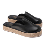 Modern Metallic Clogs - Black