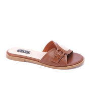 Buckle Slide Slipper-Camel