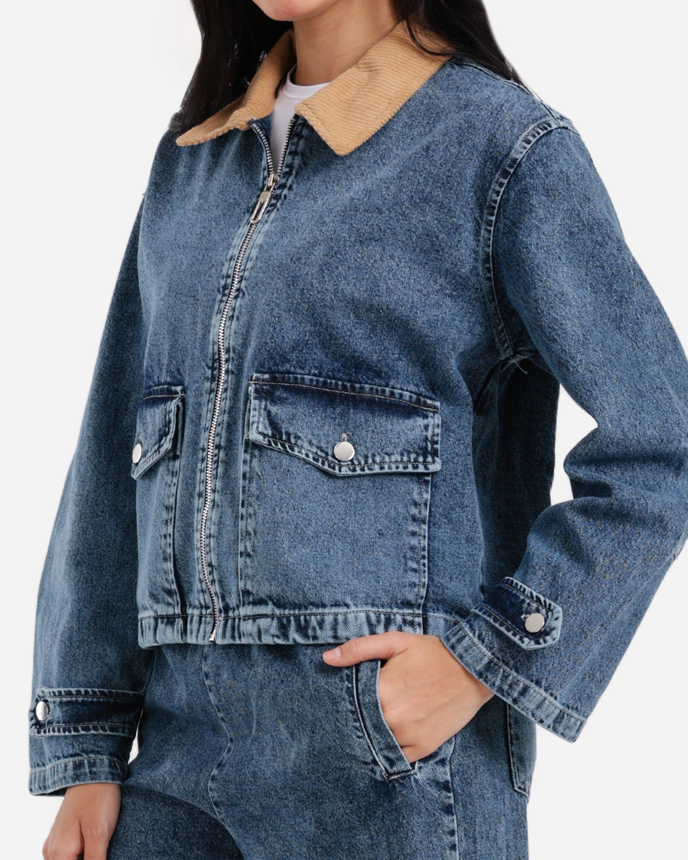 Denim Sherpa Set - Light