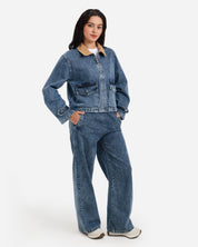 Denim Sherpa Set - Light