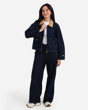 Denim Sherpa Set - Dark