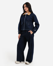 Denim Sherpa Set - Dark