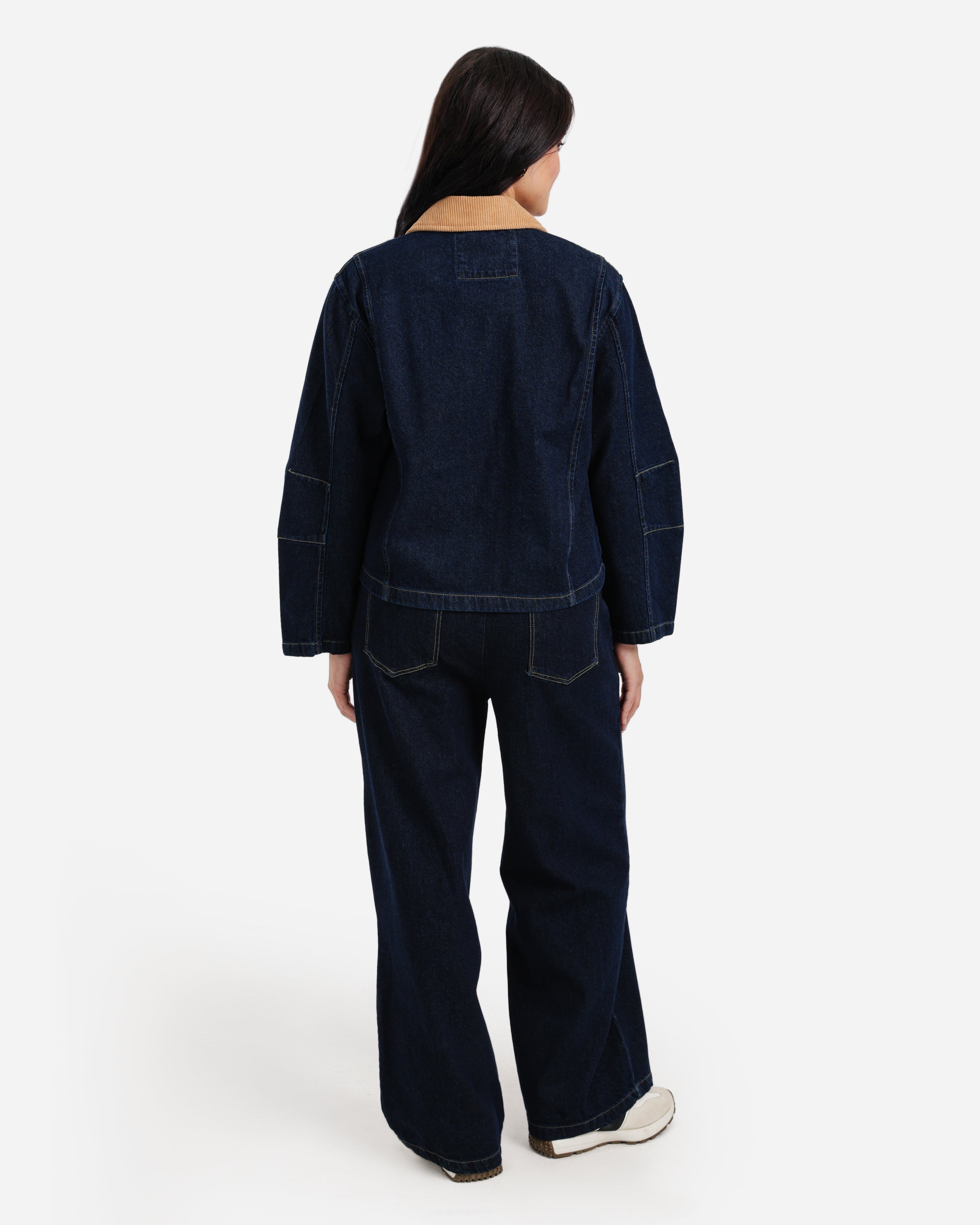 Denim Sherpa Set - Dark