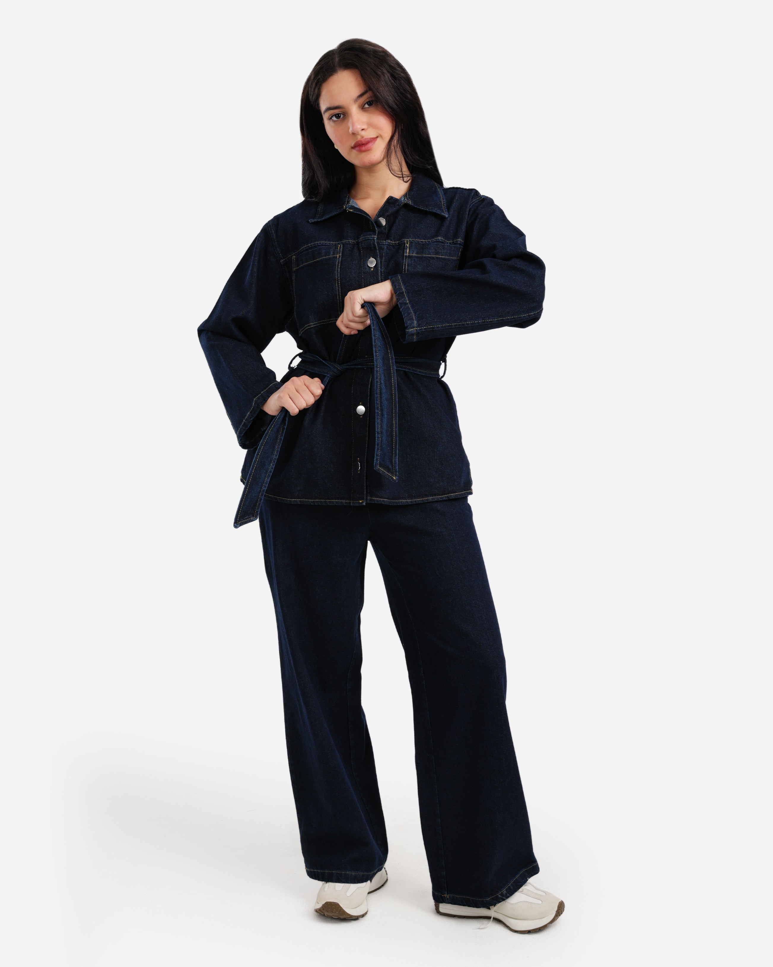 Denim Sherpa Set - JEANS