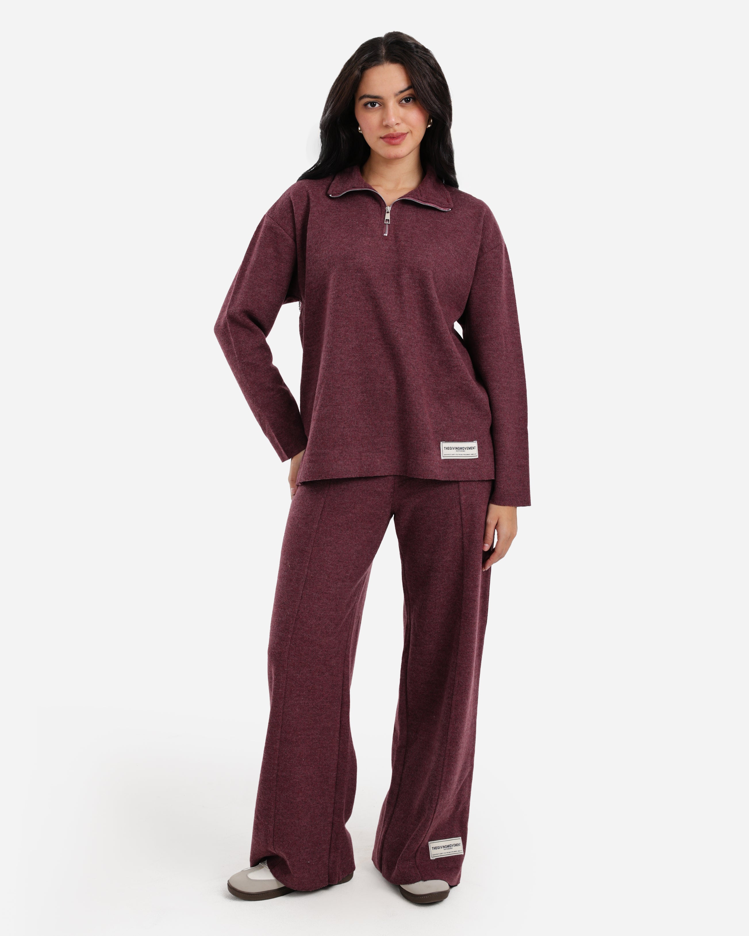 Minimal Lounge Set - Maroon