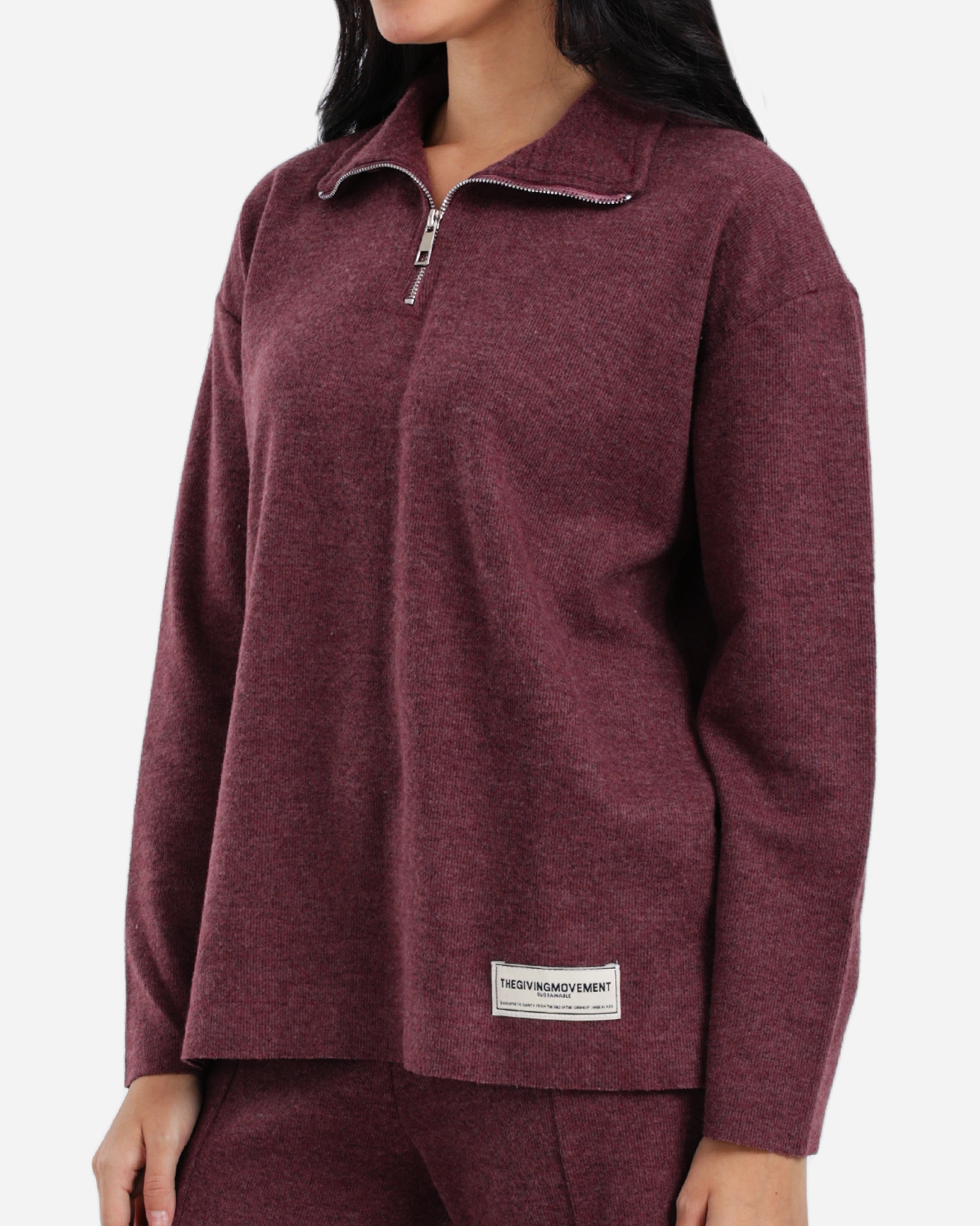 Minimal Lounge Set - Maroon