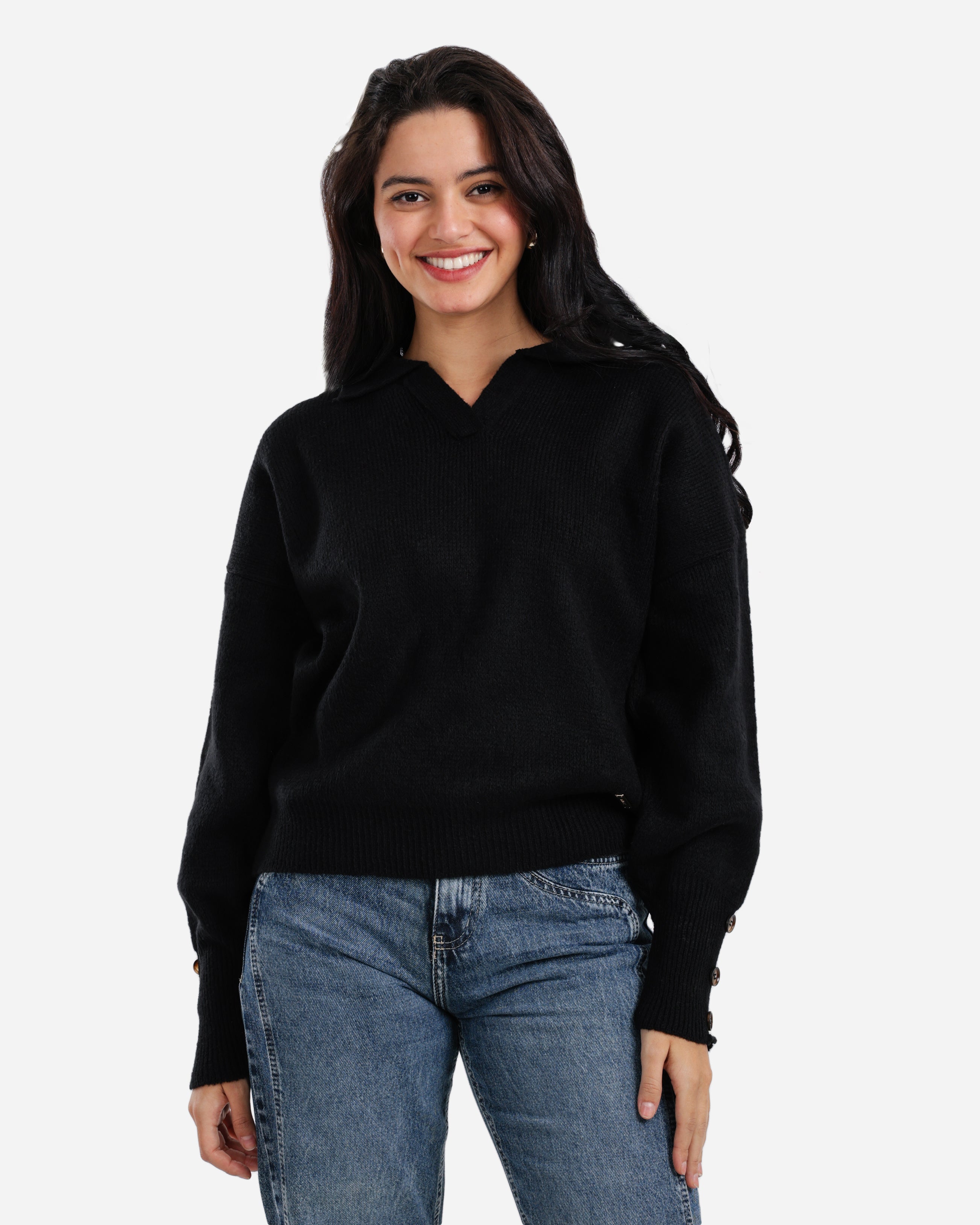 Soft Touch Pullover - Black