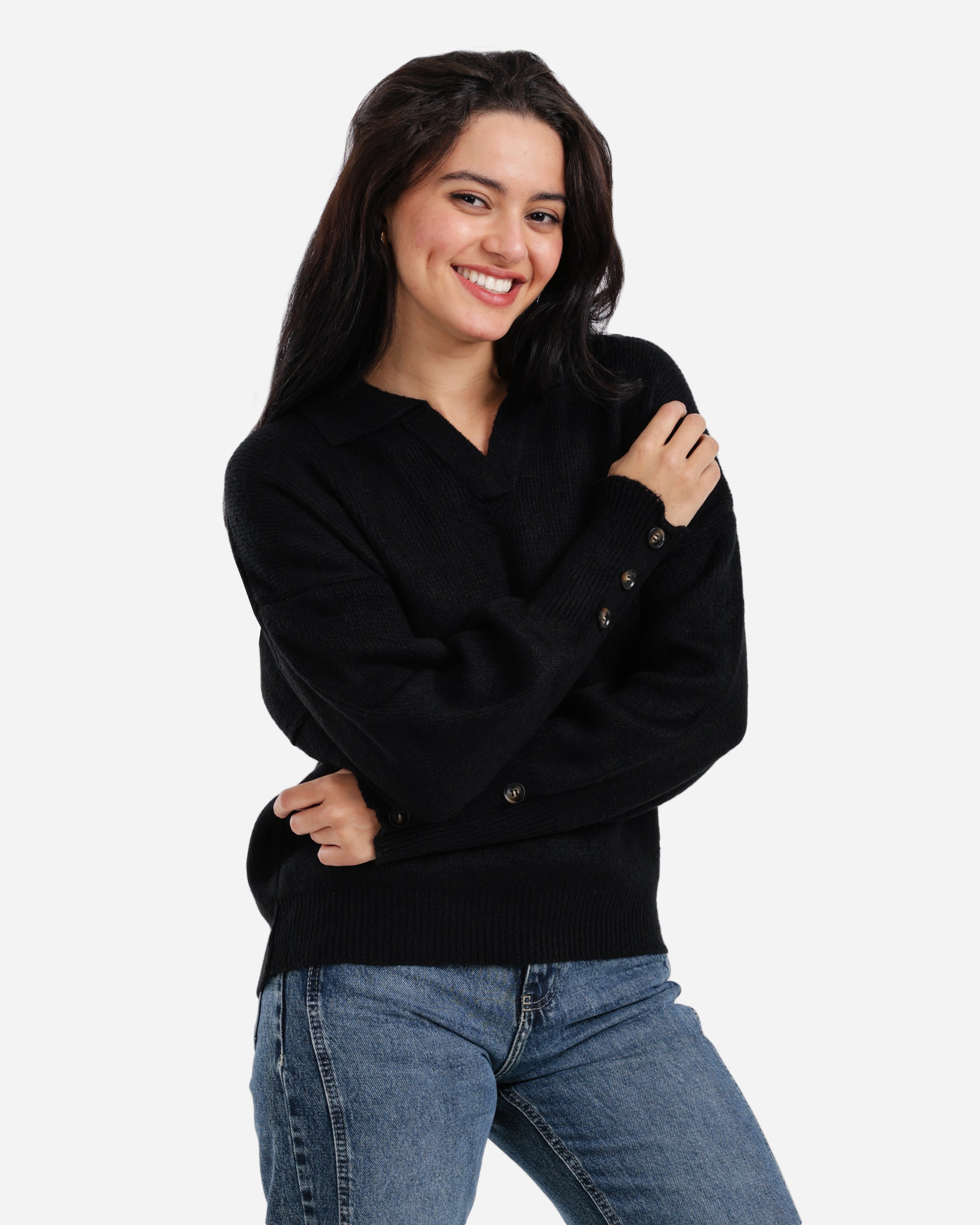 Soft Touch Pullover - Black