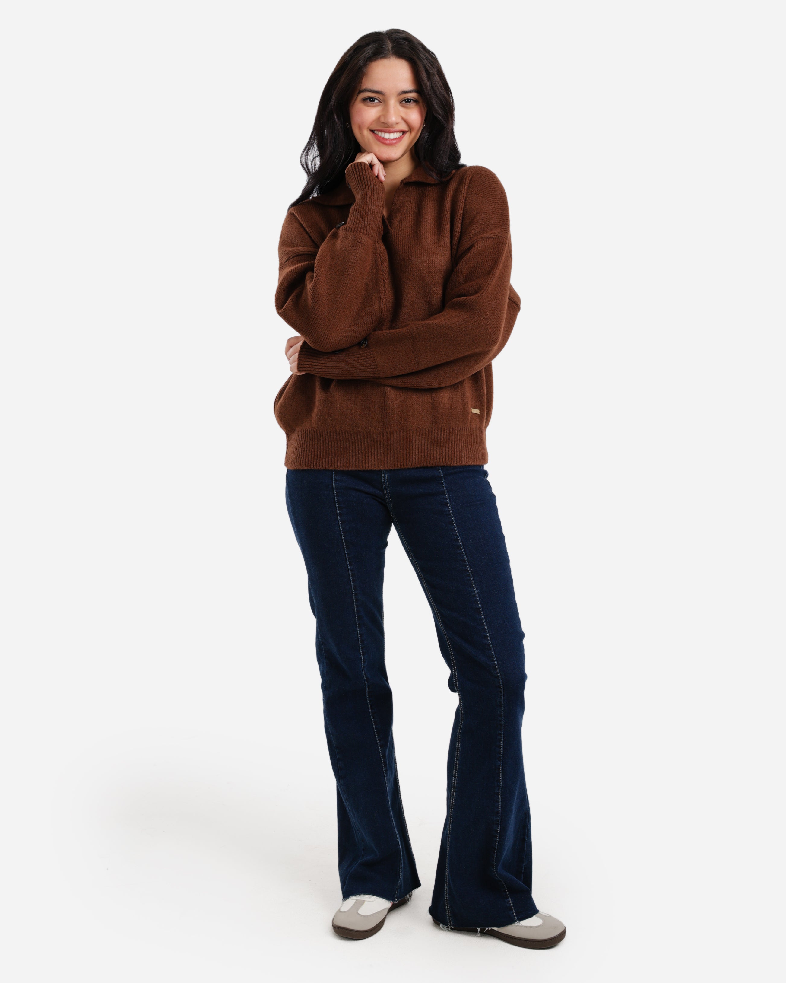 Soft Touch Pullover - Brown