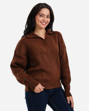Soft Touch Pullover - Brown