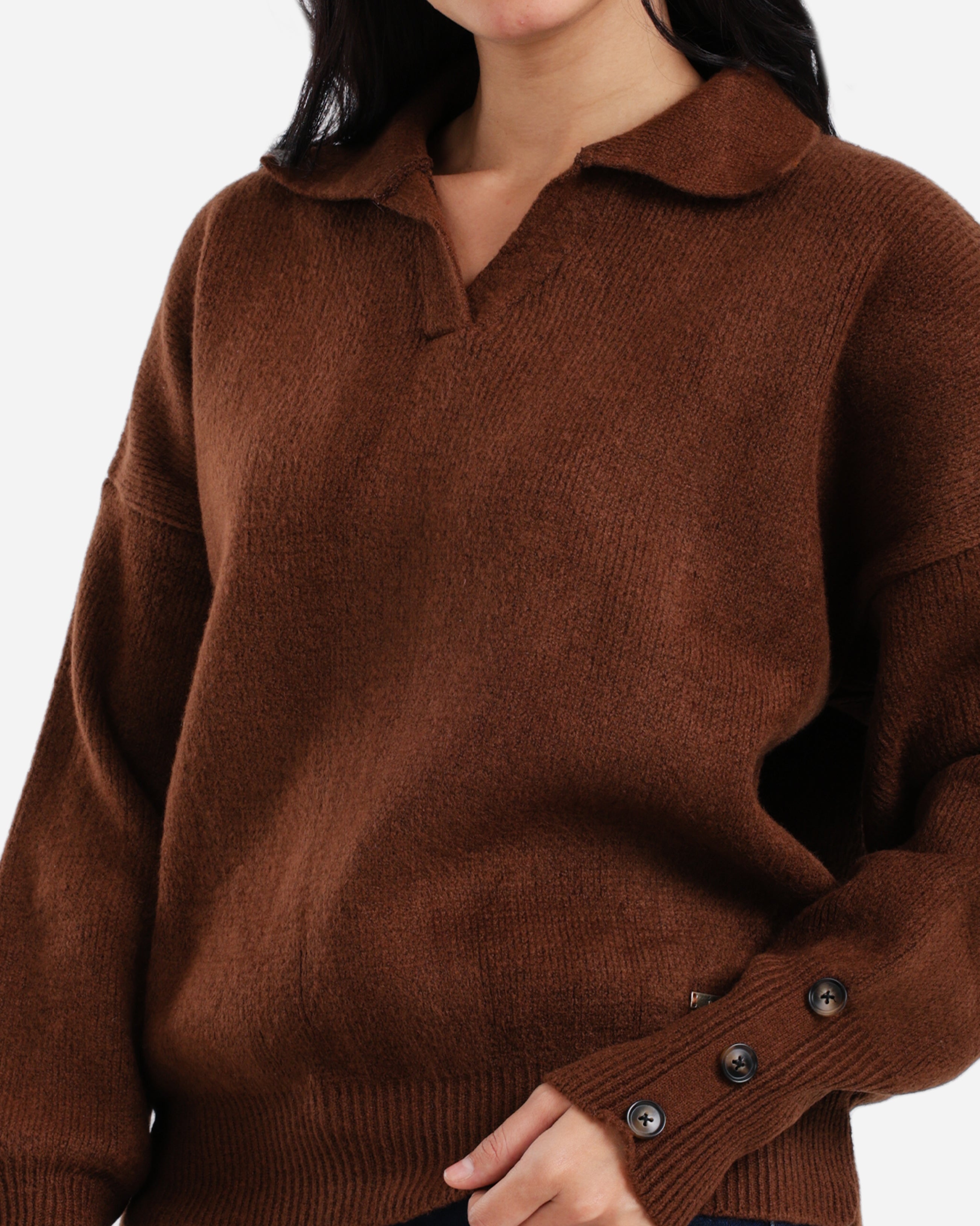 Soft Touch Pullover - Brown