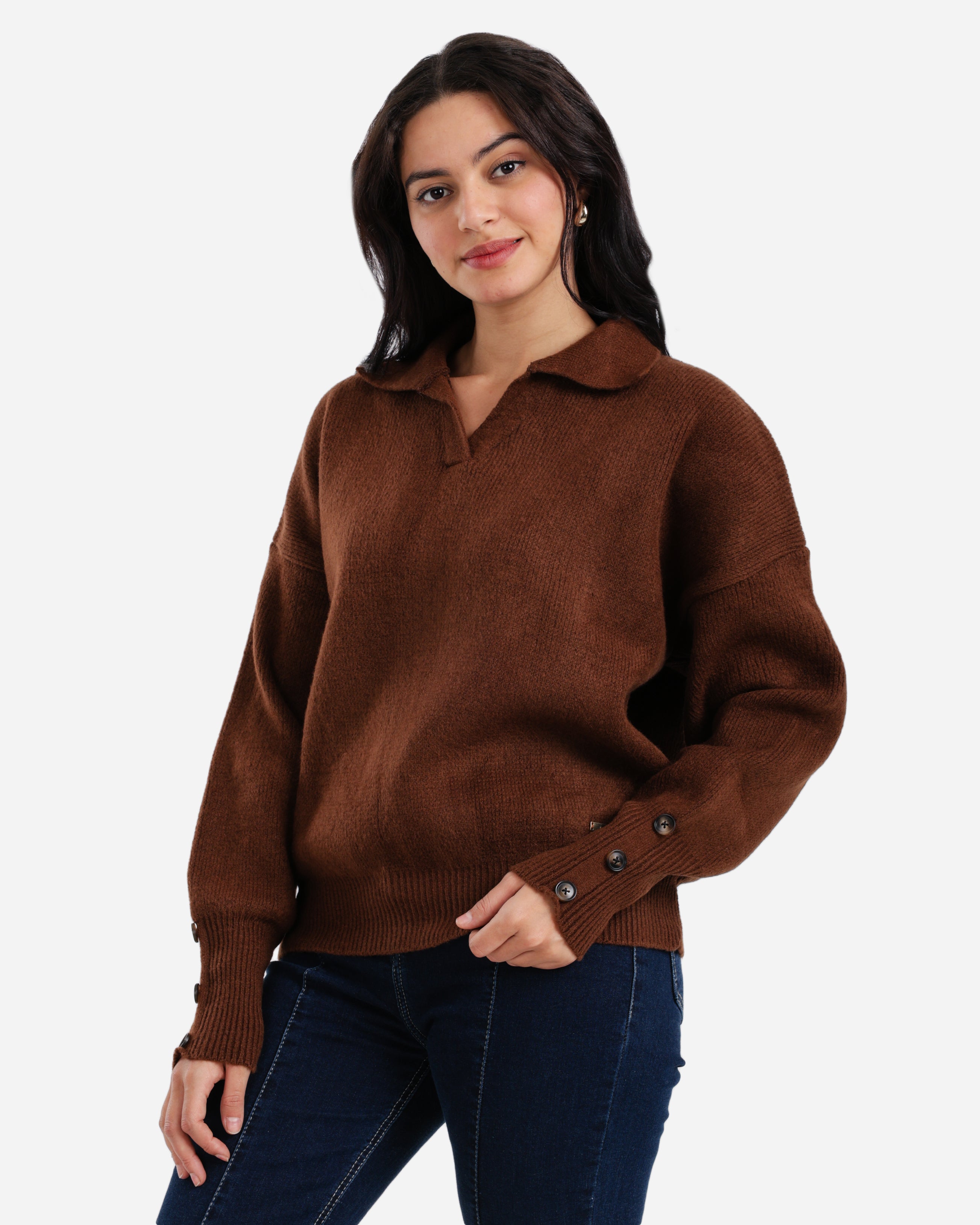 Soft Touch Pullover - Brown