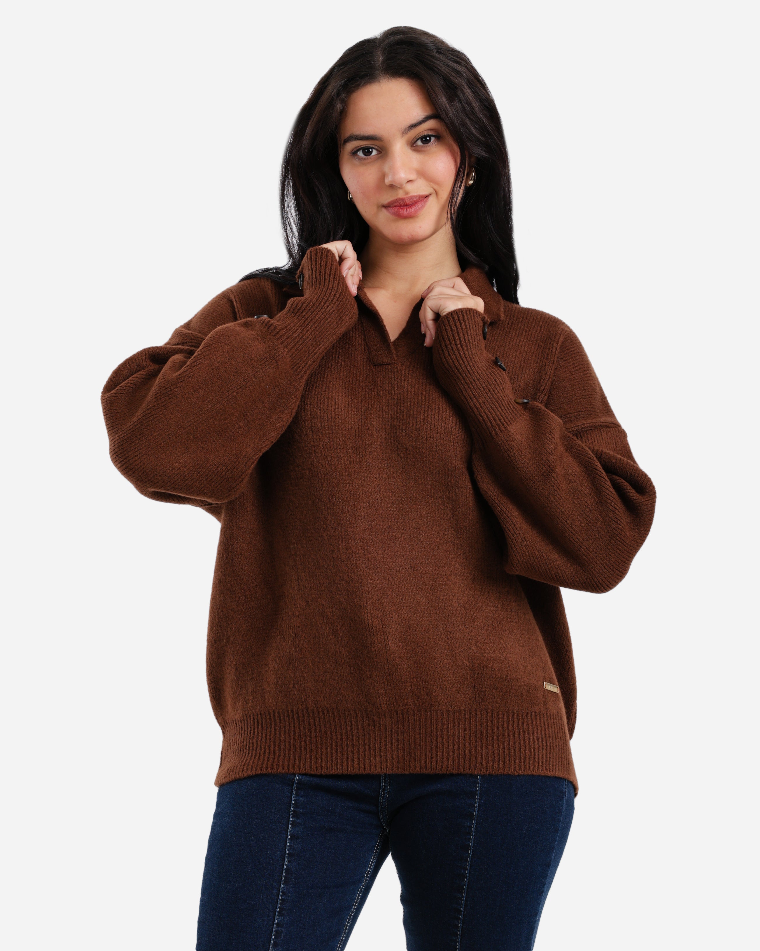 Soft Touch Pullover - Brown