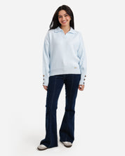 Soft Touch Pullover - Light blue