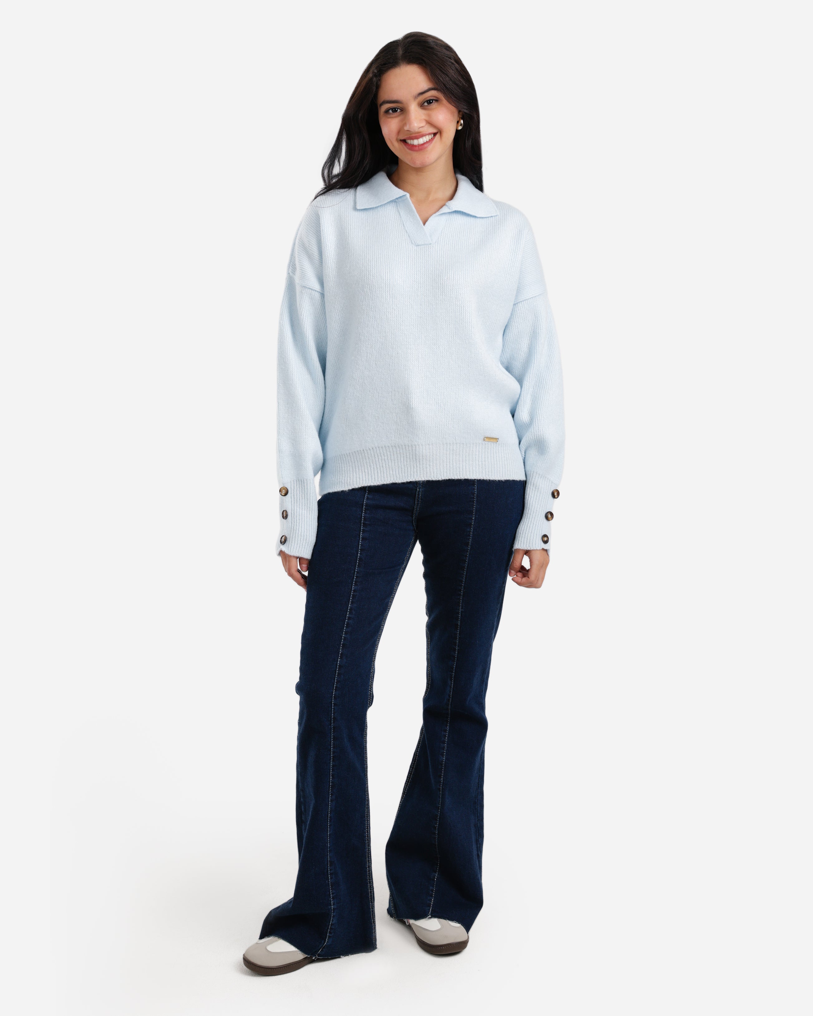 Soft Touch Pullover - Light blue