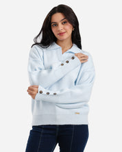 Soft Touch Pullover - Light blue