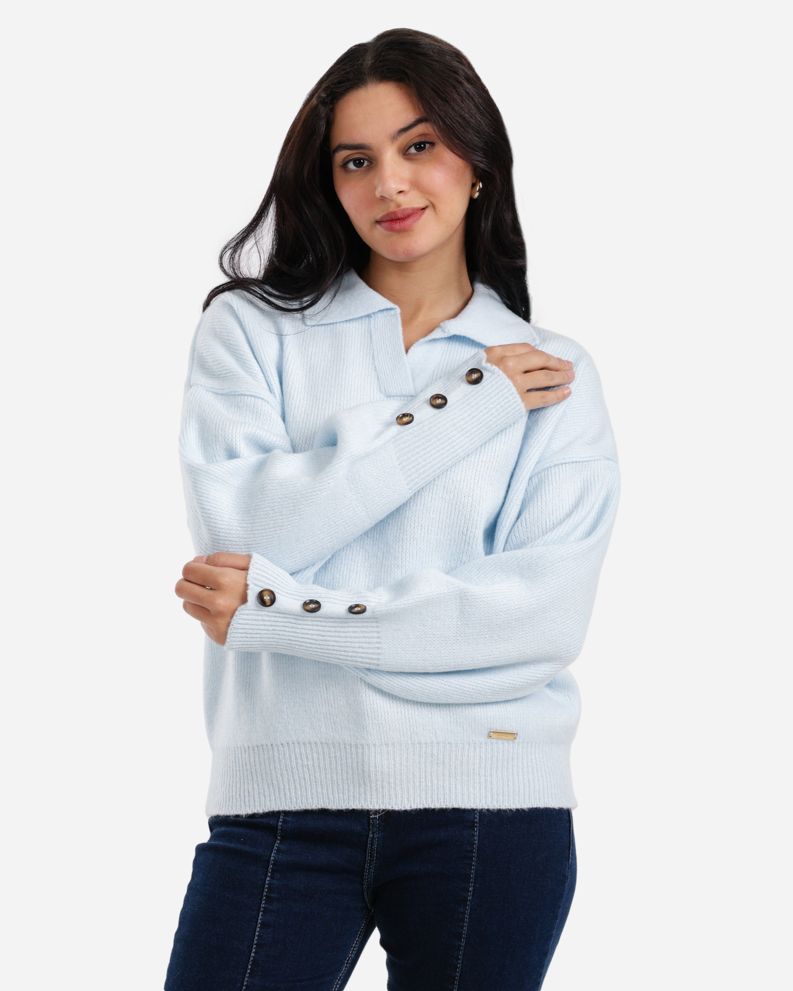 Soft Touch Pullover - Light blue