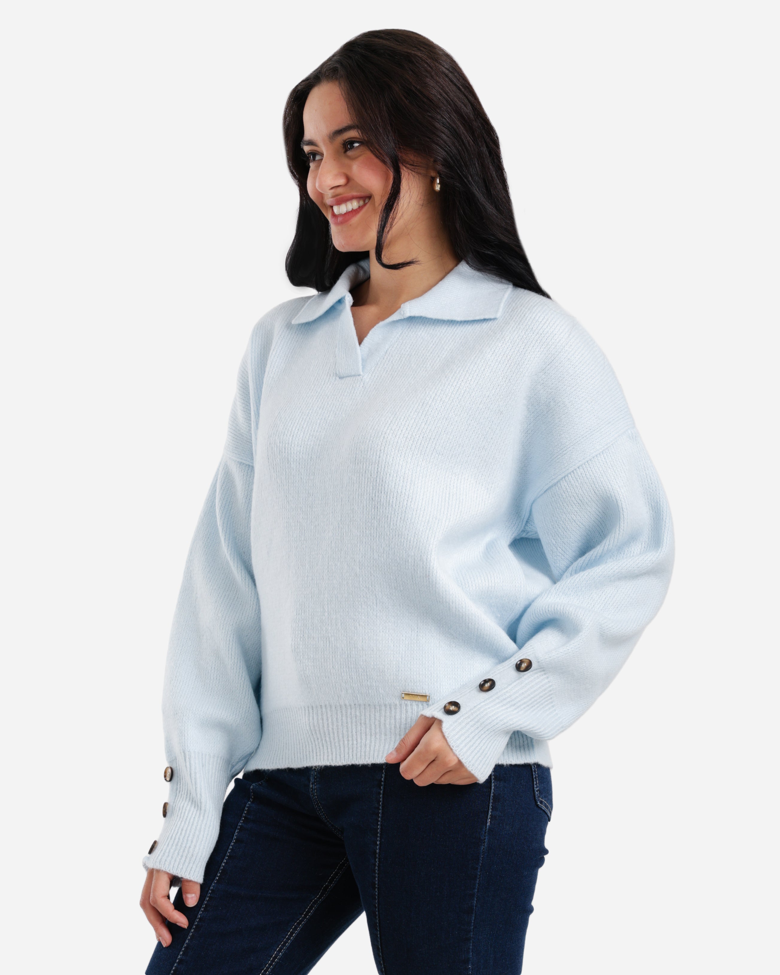 Soft Touch Pullover - Light blue