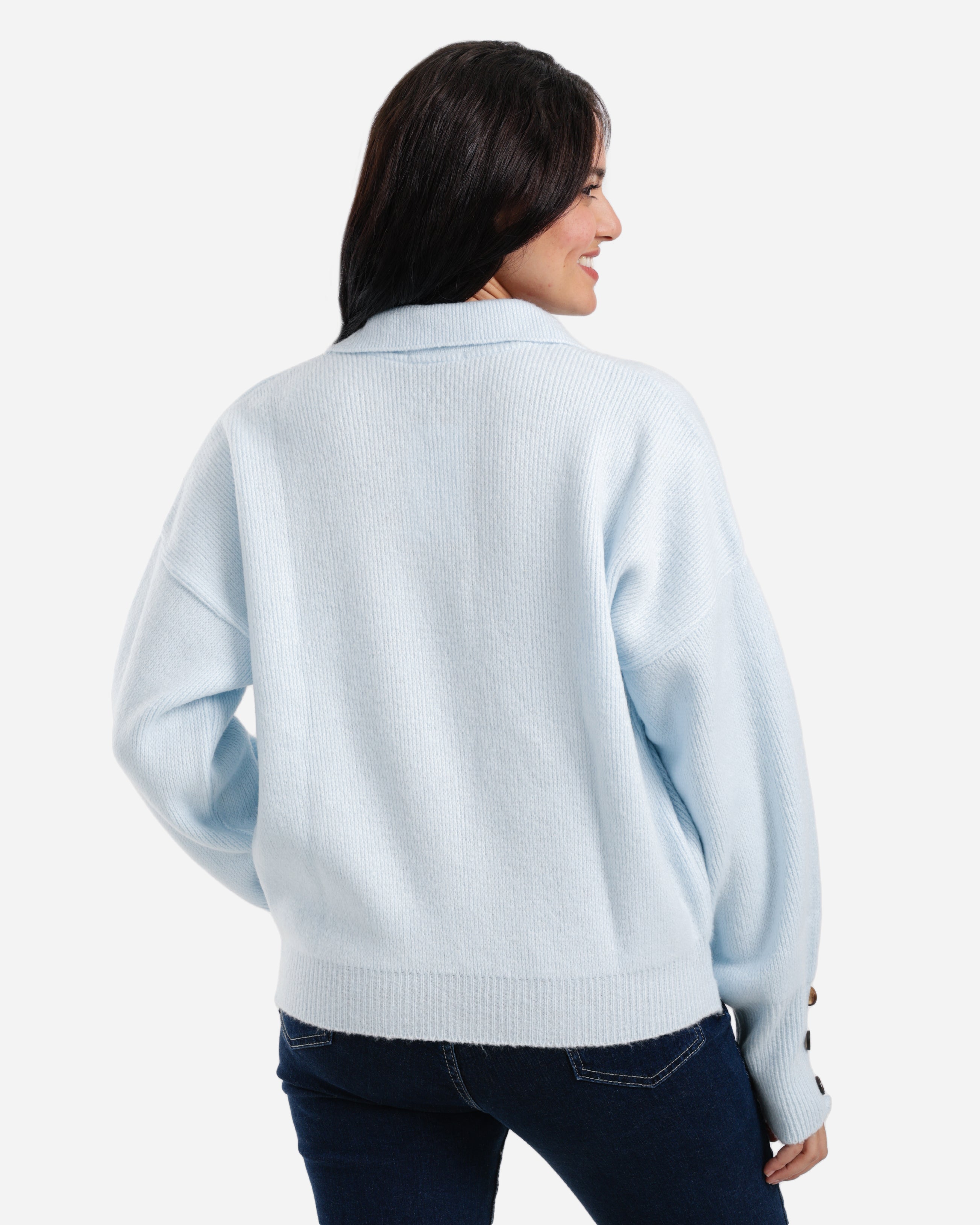 Soft Touch Pullover - Light blue