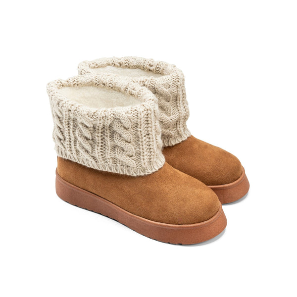 CozyCuff Boots - Camel