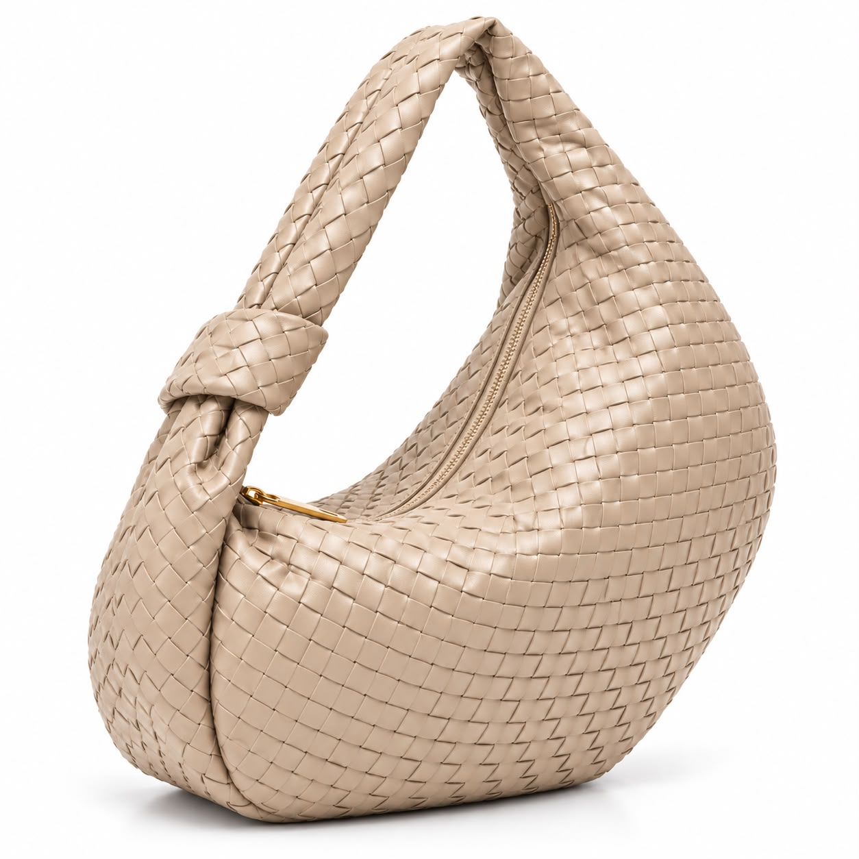 Naya Woven Hobo Bag – Beige