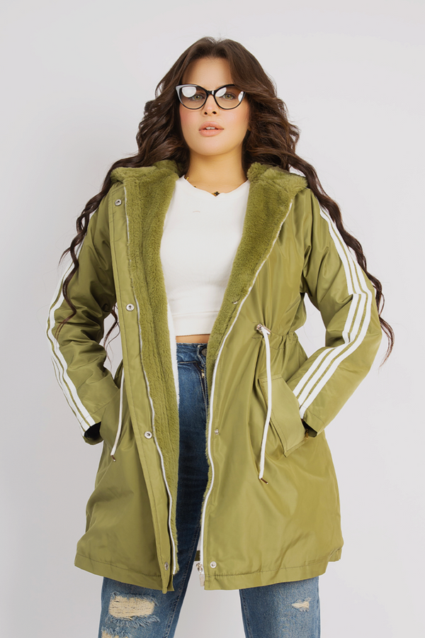 Ultimate Hooded Fur-Lined Jacket - Green