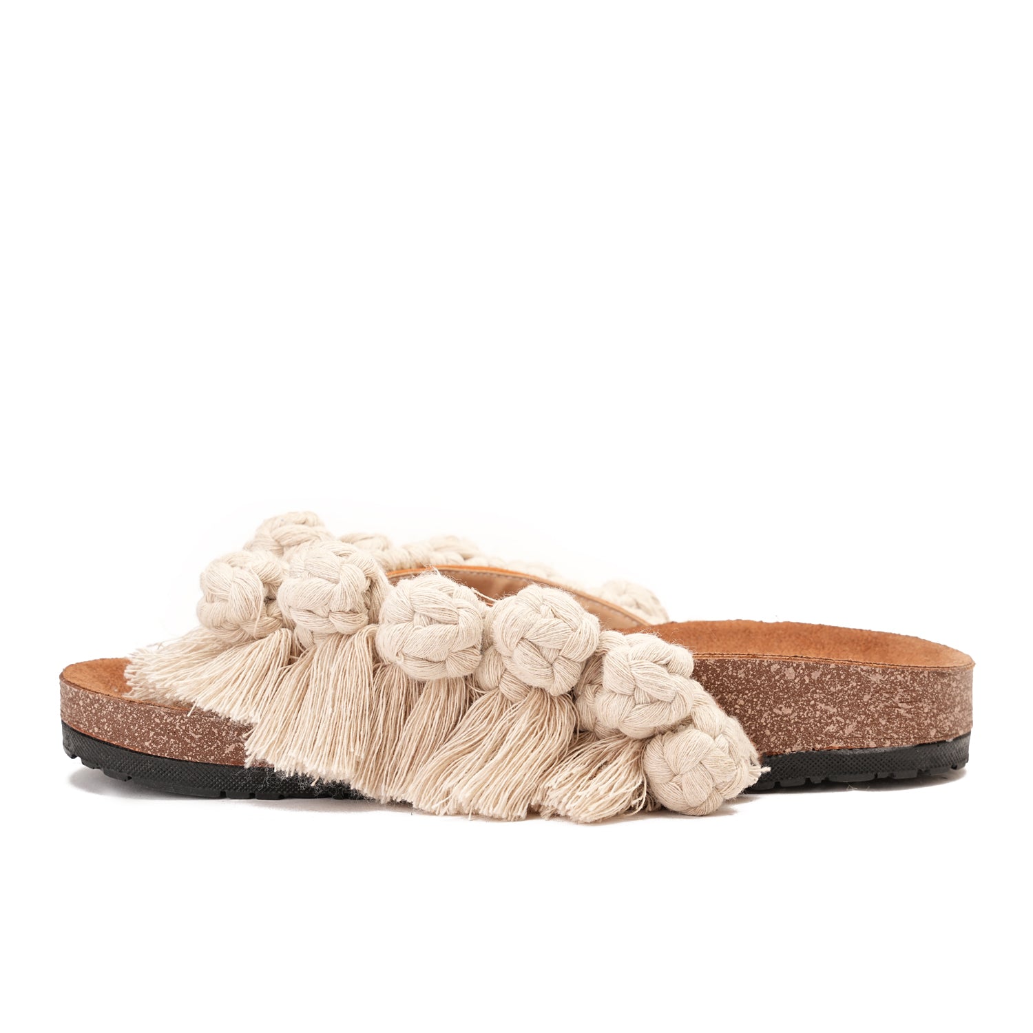Beige Flip-flops featuring circles