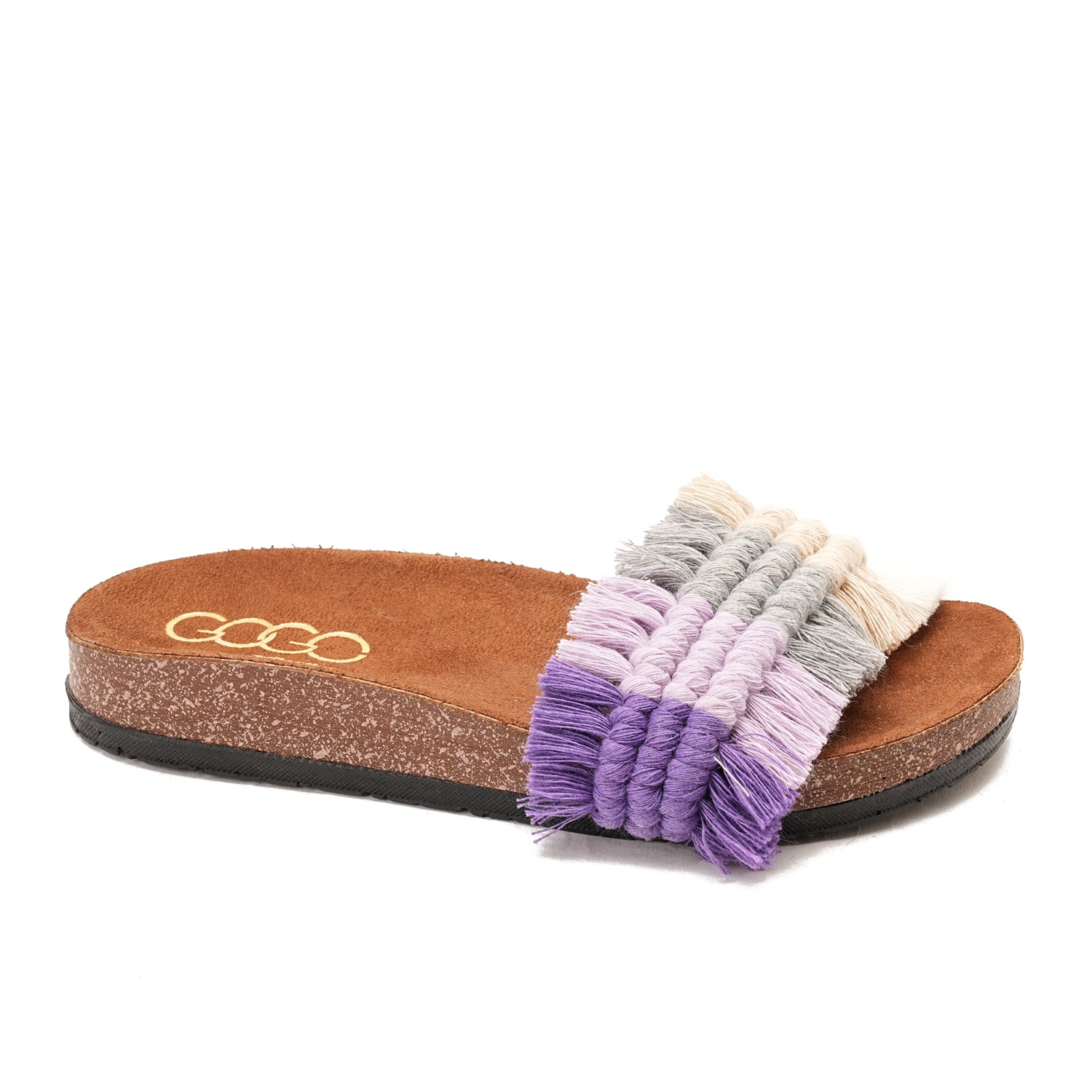 Beige Slippers with braided straps