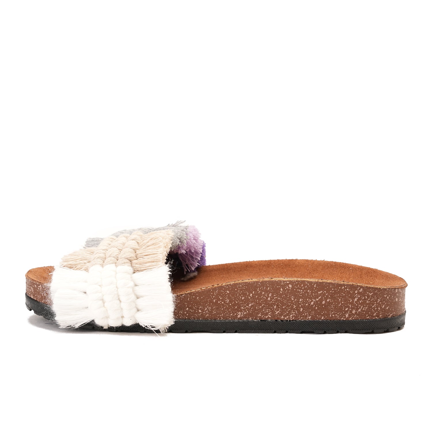 Beige Slippers with braided straps