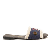 Blue Jeans colorful circular flat slipper